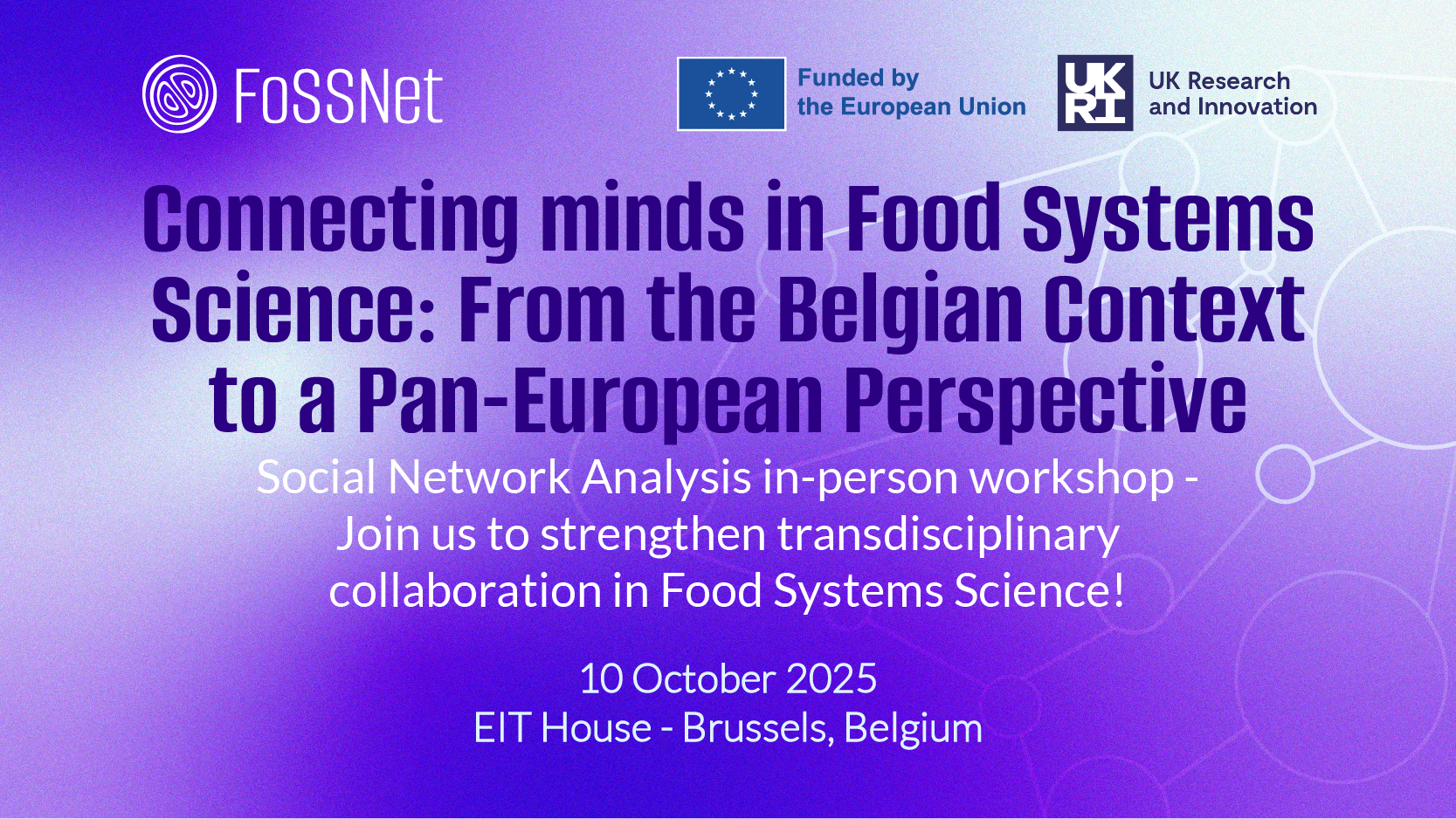 Connecting minds in Food Systems Science: From the Belgian Context to a Pan-European Perspective