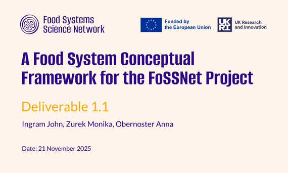 D1.1 A Food System Conceptual Framework for the FoSSNet Project