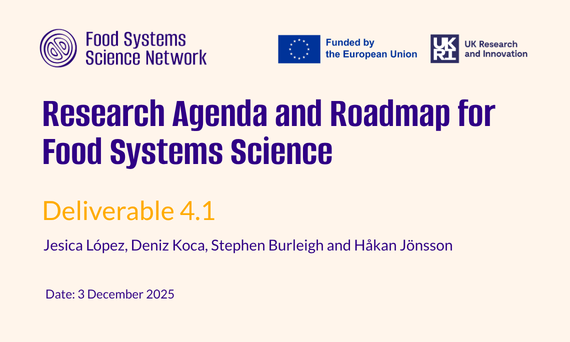 D4.1 Research Agenda and Roadmap for Food Systems Science